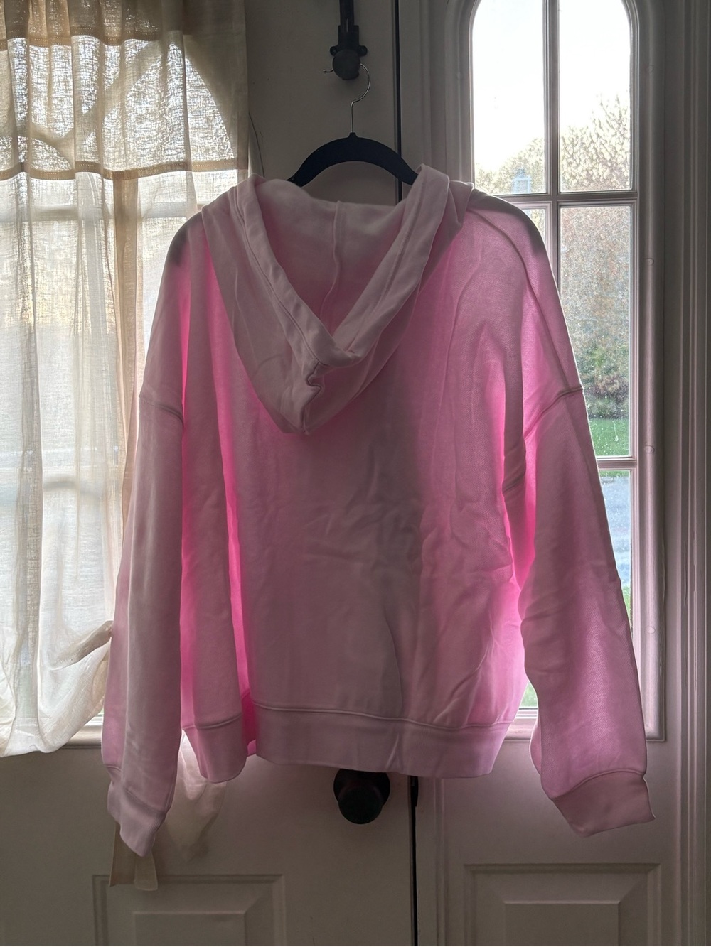Victoria Secret PINK Campus Fleece Zip Up Hoodie Pink Tulip Spring XXL NWT - Picture 2 of 6